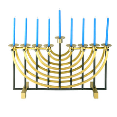 Black and gold menorah