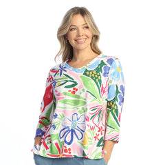 Tropical flowers tunic