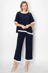 Navy pants set