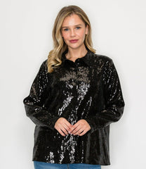 Black sequin shirt