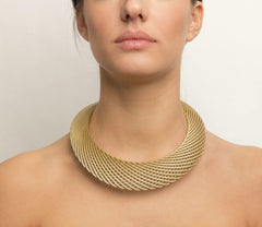 Woven choker necklace