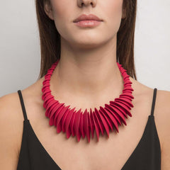 Red choker necklace