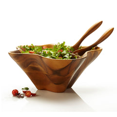 Acacia wood salad bowl