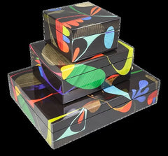Lacquered boxes