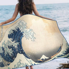 Hokusai beach towel