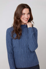 Heather blue sweater