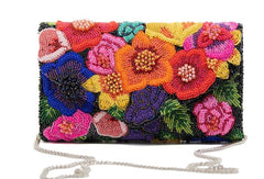 Floral beaded bag