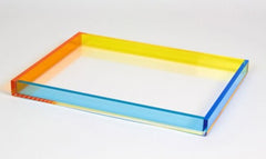 Colorful lucite tray