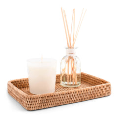 Rattan catch all tray