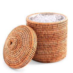 Rattan ice bucket