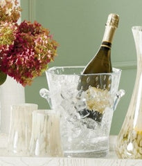 Clear seeded champagne bucket
