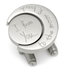 I love  you to the moon and back cufflinks
