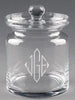 Crystal monogramed jar