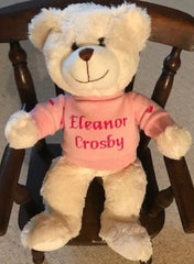Teddy bear with personalized sweater