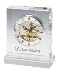 Crystal trophy clock