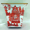 Pagoda cachepot candle