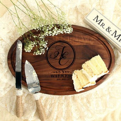 Personalized oval cutting board